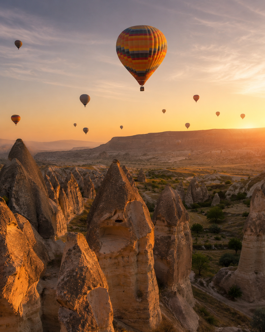Cappadocia hot air balloons in Türkiye